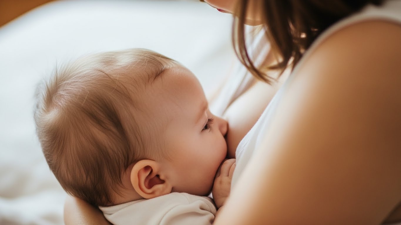 maman qui allaite son bébé sereinement